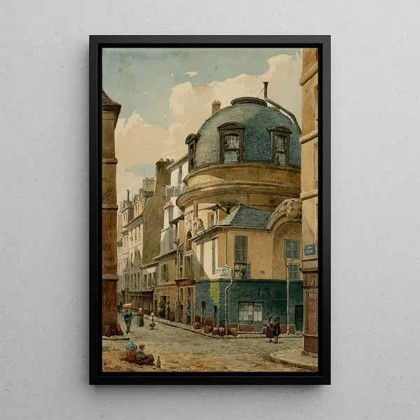 L'ancienne école de médecine in 1869 - Louis-Martial-Thodat Masson — framed artwork on a wall