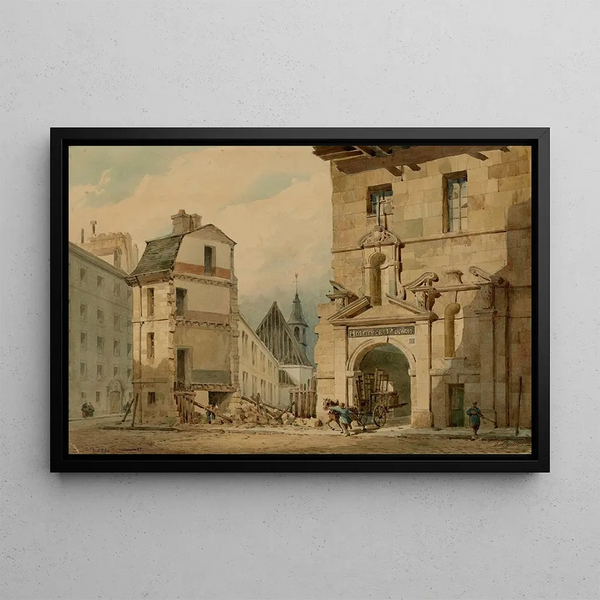 L'hospice des Petits-Ménages rue de la Chaise - Louis-Martial-Thodat Masson — framed artwork on a wall