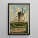 Moulin rue Girardon Montmartre en 1847 18e arrondissement Paris - Louis-Martial-Thodat Masson — framed artwork on a wall