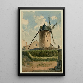 LouisMartialThodat Masson - Moulin rue Girardon Montmartre en 1847 18me arrondissement Paris.webp