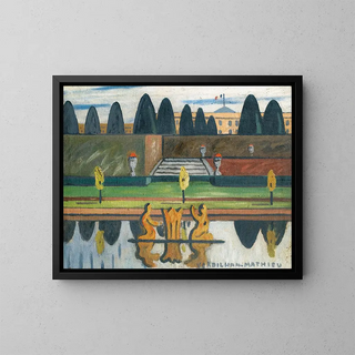 Le parc de Versailles - Louis-Mathieu Verdilhan — framed artwork on a wall