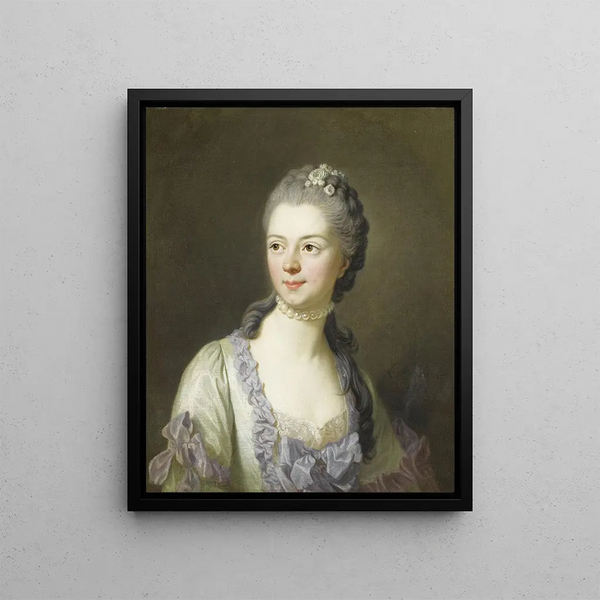 Portrait of Princess Galitzine - Louis-Michel Van Loo — framed artwork on a wall