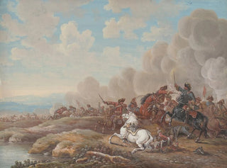 Cavalry Battle near a River - Louis-Nicolas van Blarenberghe — artwork view