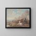 Cavalry Battle near a River - Louis-Nicolas van Blarenberghe — framed artwork on a wall