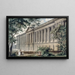The Louvre colonnade taken from the garden of the Count d'Angiviller's hotel - Louis-Pierre Baltard — framed artwork on a wall
