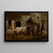 Group of oxen in the farmyard - Louis-Robert Carrier-Belleuse — framed artwork on a wall