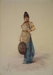 Harem Woman with Ostrich Fan - Louis-Robert de Cuvillon — artwork view