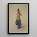 Harem Woman with Ostrich Fan - Louis-Robert de Cuvillon — framed artwork on a wall