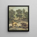 The Lioness and The Bear - Louis-Simon Lempereur — framed artwork on a wall