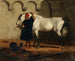 Horse in the Stable - Louis-Théodore Devilly — artwork view