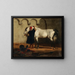 Horse in the Stable - Louis-Théodore Devilly — framed artwork on a wall