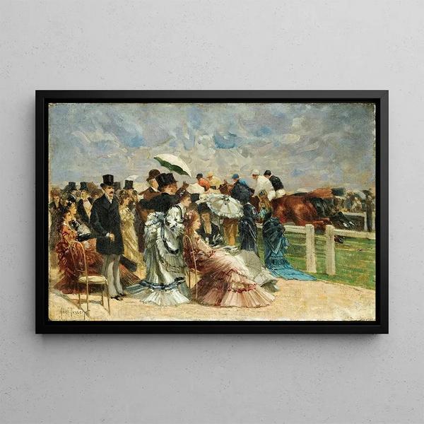 "Aux courses" - Louis Abel-Truchet — framed artwork on a wall