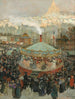 Fairground with the Sacred Heart in the background - Louis Abel-Truchet — artwork view