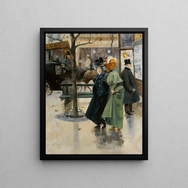 on the Boulevards - Louis Abel-Truchet — framed artwork on a wall
