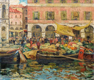 The Vegetable Market in Venice - Louis Abel-Truchet — artwork view
