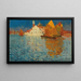Ships in front of San Giorgio Maggiore, Venice - Louis Abel-Truchet — framed artwork on a wall