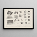 Recherches sur les poissons fossiles Pl296 - Louis Agassiz — framed artwork on a wall