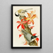 Black-capped Chickadee Sittelle à poitrine blanche - Louis Agassiz Fuertes — framed artwork on a wall