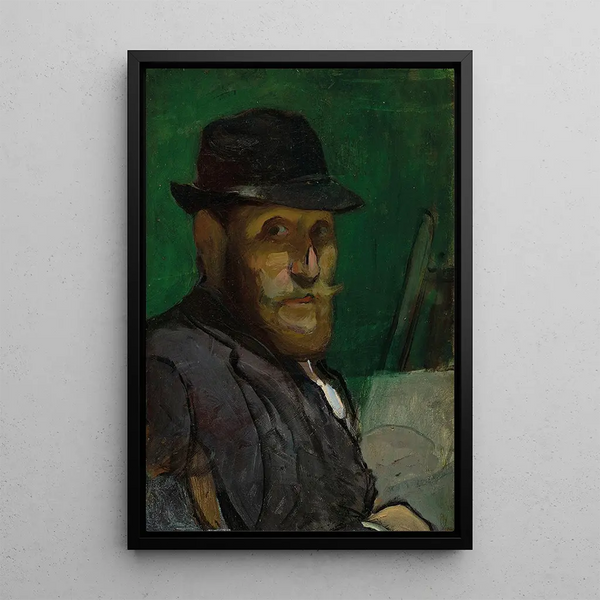 Self-portrait at the easel - Louis Anquetin — framed artwork on a wall