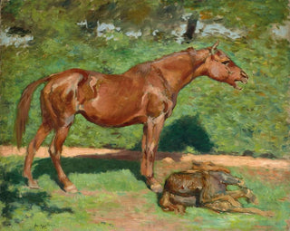 Mare and her foal - Louis Anquetin — artwork view