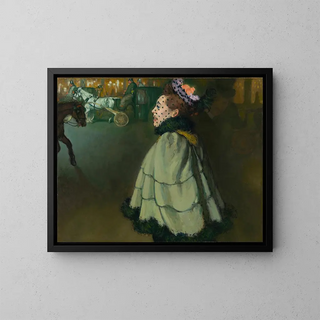 Femme aux Champs-Élysées la nuit - Louis Anquetin — framed artwork on a wall