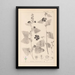 Herbier de la flore française Pl0051 - Louis Antoine Cusin — framed artwork on a wall