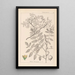 Herbier de la flore française Pl0160 - Louis Antoine Cusin — framed artwork on a wall