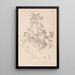 Herbier de la flore française Pl0270 - Louis Antoine Cusin — framed artwork on a wall