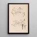 Herbier de la flore française Pl0343 - Louis Antoine Cusin — framed artwork on a wall