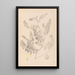Herbier de la flore française Pl0405 - Louis Antoine Cusin — framed artwork on a wall
