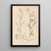 French flora herbarium painting Pl0497 - Louis Antoine Cusin — framed artwork on a wall