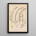 Herbier de la flore française Pl0874 - Louis Antoine Cusin — framed artwork on a wall
