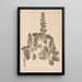 Herbier de la flore française Pl0895 - Louis Antoine Cusin — framed artwork on a wall
