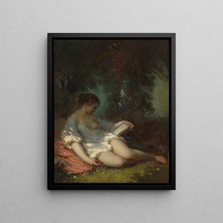 Louis Antoine Estachon - Lesende in Parklandschaft.webp
