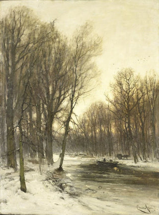 Louis Apol - An Afternoon view of Snowy Woods.webp