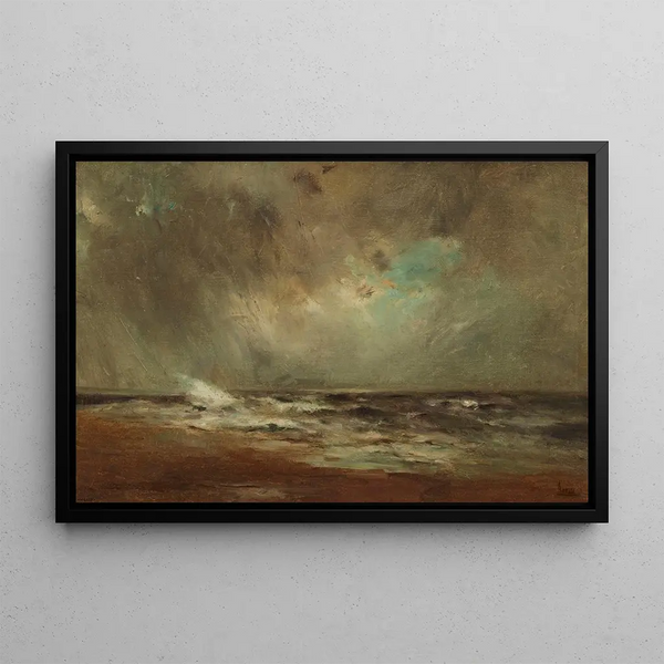 Marine Painting - Louis Artan — framed artwork on a wall