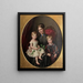 Mme Fehling with her children - Louis Asher — framed artwork on a wall