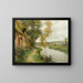 A cottage by a riverside in Normandy - Louis Aston Knight — framed artwork on a wall