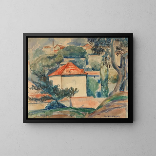 Vue de l'Estaque - Louis Audibert — framed artwork on a wall