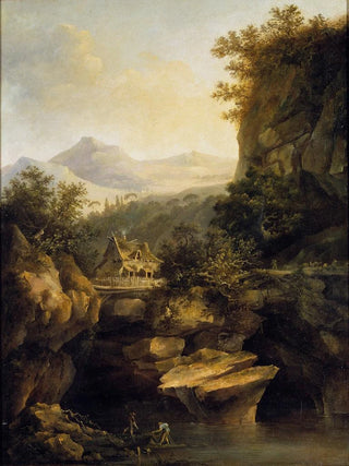 Louis Belanger - Mountainous Landscape with a Farm.webp