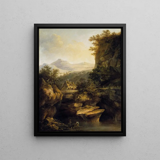 Louis Belanger - Mountainous Landscape with a Farm.webp