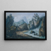 Torrent and waterfall in the Alps - Louis Bélanger — framed artwork on a wall