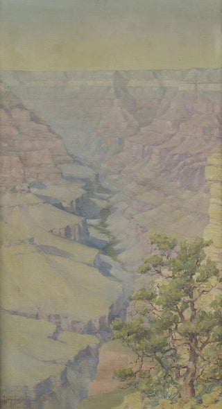 Large Canyon Painting - Louis Benton Akin — artwork view