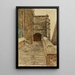 Study of staircase at Tréport - Louis Bonnier — framed artwork on a wall