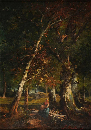 Forest Glade Painting - Louis Boulanger — artwork view