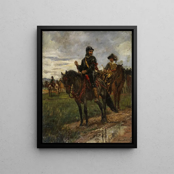 Cavaliers blindés - Louis Braun — framed artwork on a wall