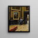 an elegantly dressed copyist at the Louvre - Louis Broud — framed artwork on a wall