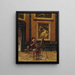 An artist copying the painting Jupiter and Antiope by Correggio at the Louvre - Louis Broud — framed artwork on a wall