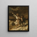 King Lear and his fool during the storm - Louis Candide Boulanger — framed artwork on a wall