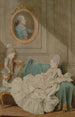 Madame Millin du Perreux and her son with a painted portrait of Monsieur Jérôme-Robert Millin du Perreux - Louis Carmontelle — artwork view